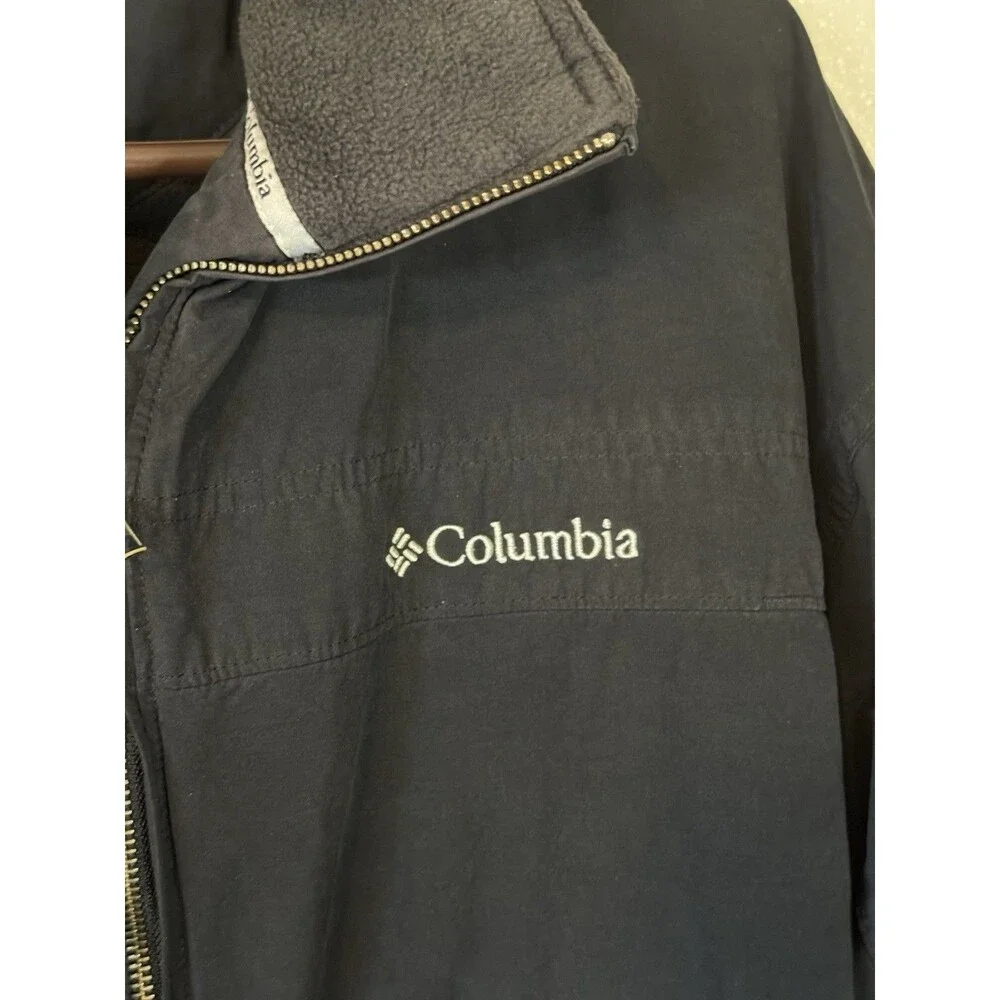 Columbia Mens Black Ascender Water Resistant Softshell Jacket Fleece Lined Sz XL